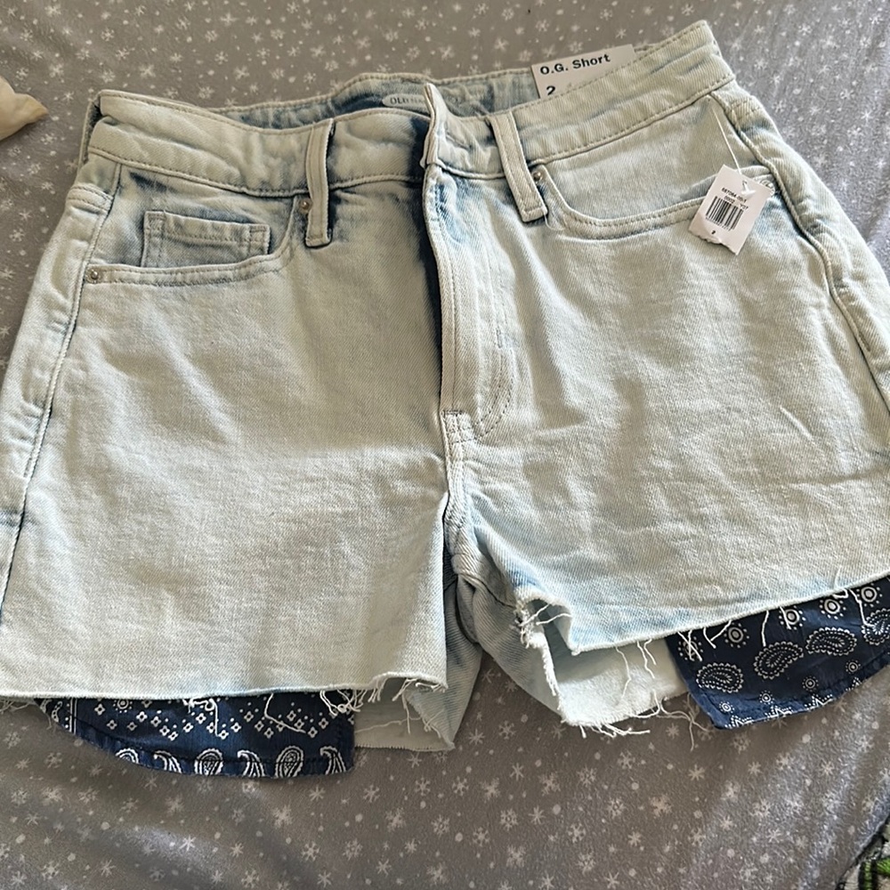 Brand new, never been worn light denim shorts
